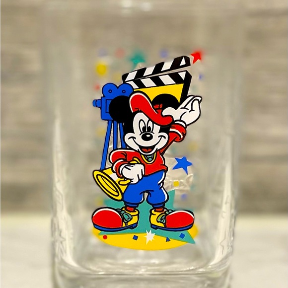 Walt Disney World 2000 McDonalds Glass Cup Mickey Mouse Disney Studios - Picture 1 of 5